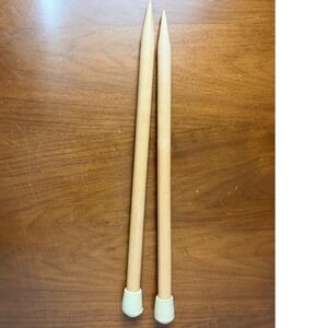Vintage Wooden Knitting Needles Size 17 5/8 15mm Large Gauge Knitting Needles